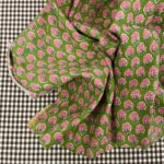 Saffron - Double-Sided Quilted Sanganeri Block Print Cotton